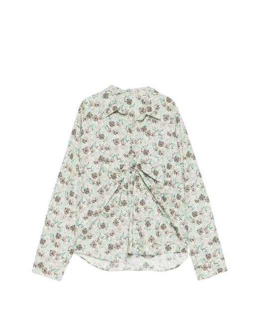 JNBY White Floral-Print Blouse