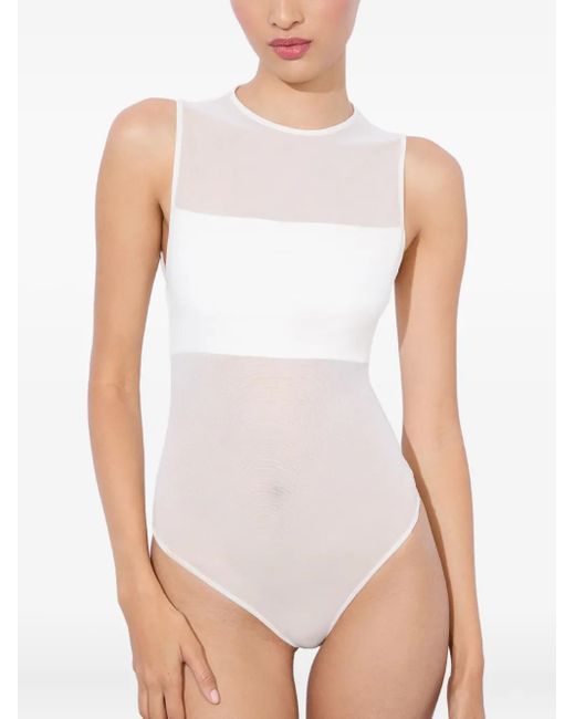 Alice + Olivia White Bandeau Bodysuit