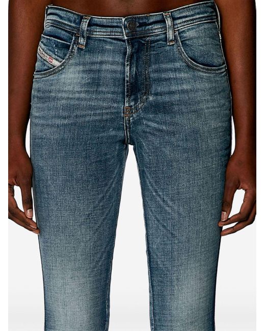 DIESEL 2015 Babhila Skinny Mid Waist Jeans in het Blue
