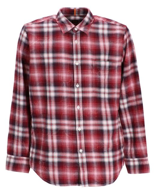 Boss Red Relegant Check-pattern Shirt for men