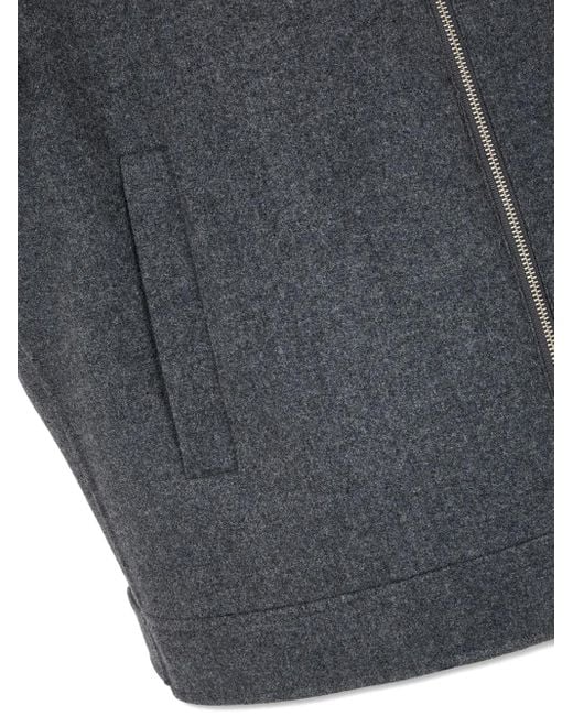 Studio Tomboy X Black Zip-Up Wool Jacket for men