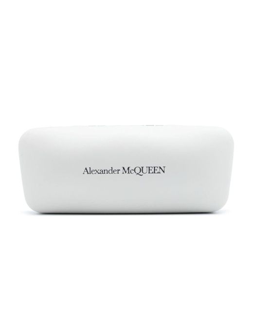 Alexander McQueen Natural Logo-engraved Square-frame Sunglasses for men