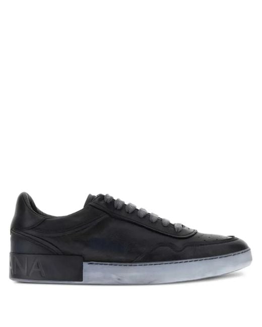 Dolce & Gabbana メンズ ブラック レザースニーカー
