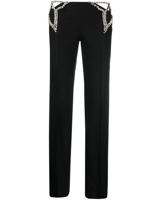 Stella McCartney Black Cut-out Detail Viscose Trousers