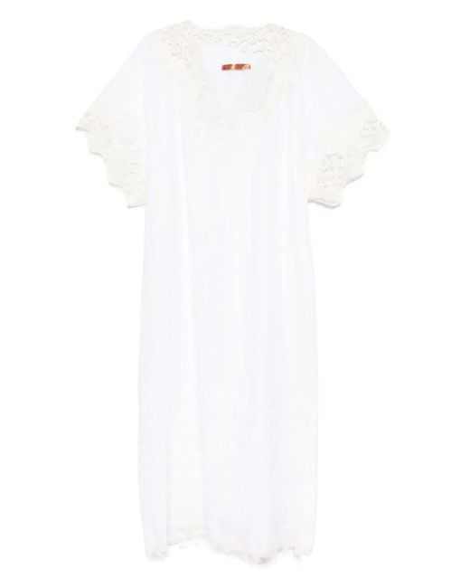 Ermanno Scervino エンブロイダリー マキシドレス White