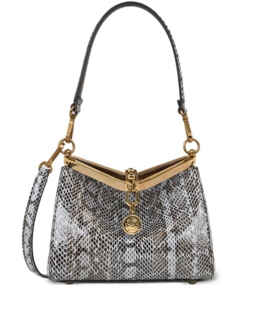 Etro Gray Mini Vela Tote Bag