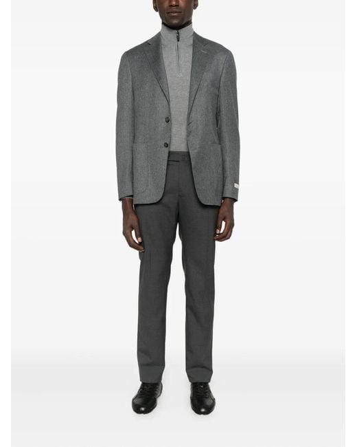 Canali Gray Two-Button Blazer for men