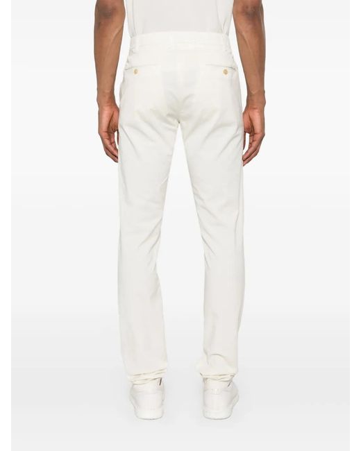Canali White Stretch-Cotton Chinos for men