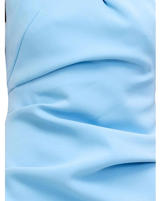 Acler Blue Bracora One-Shoulder Maxi Dress