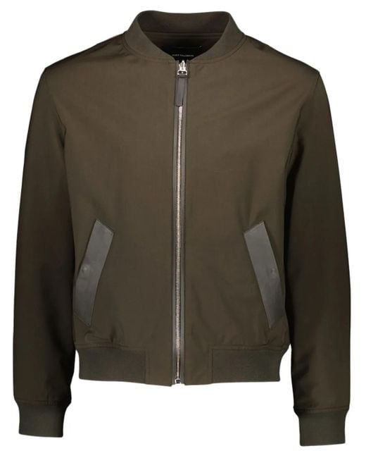 Yves Salomon Green Waterproof Varsity Jacket for men