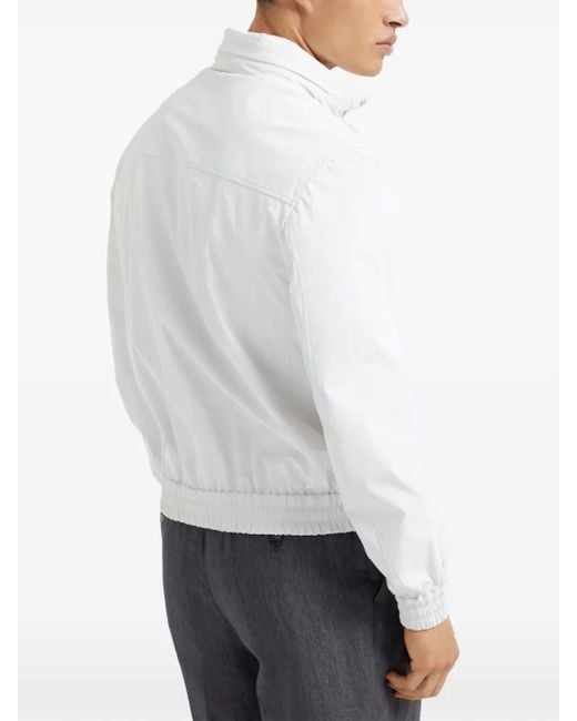メンズ Brunello Cucinelli ボンバージャケット White