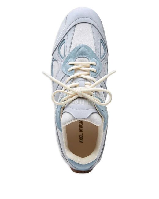 Axel Arigato White Suede Panelled Sneakers for men