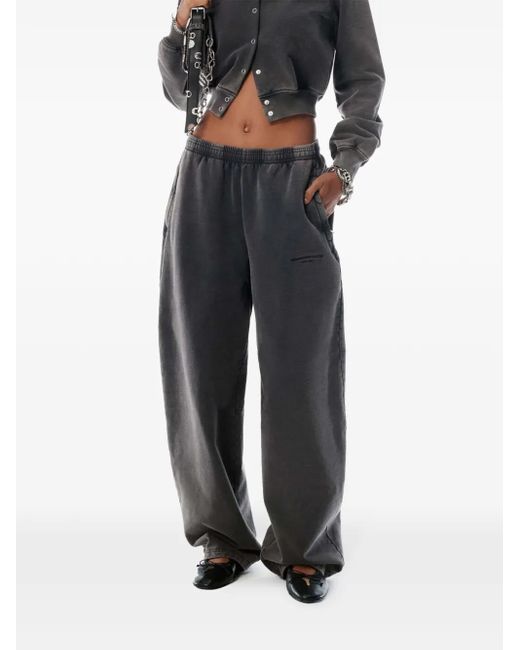 Alexander Wang Gray Elastic-Waistband Track Pants