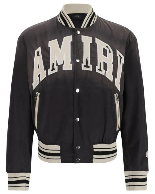 Amiri Black Sun-Faded Bomber Jacket for men