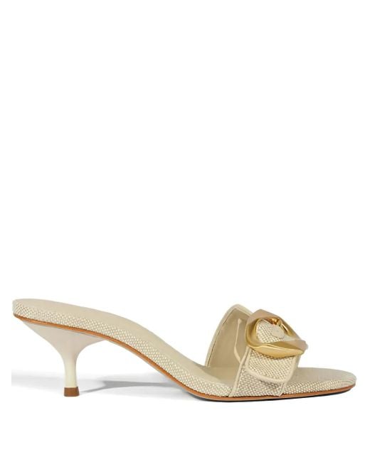 SCHUTZ SHOES Natural 55Mm Olga Buckle Heeled Sandals