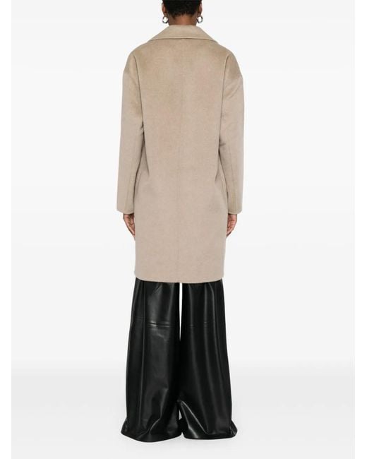 Anine Bing Natural Button-Front Coat
