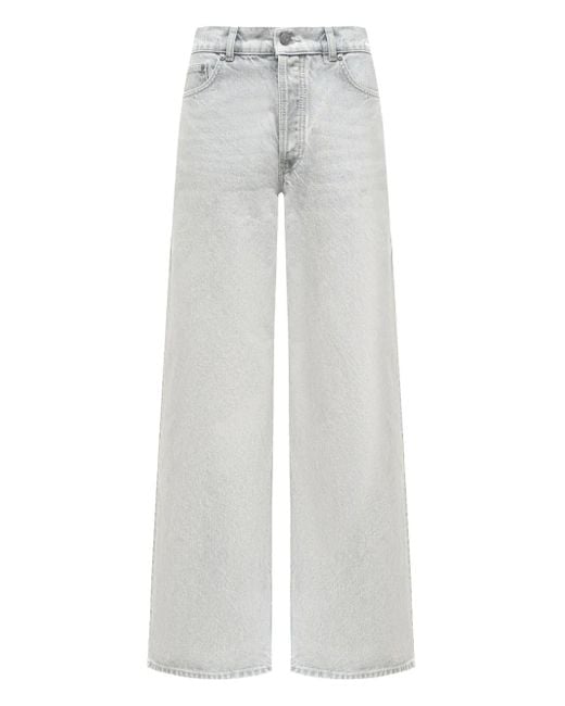 12 STOREEZ ポケット ワイドジーンズ White