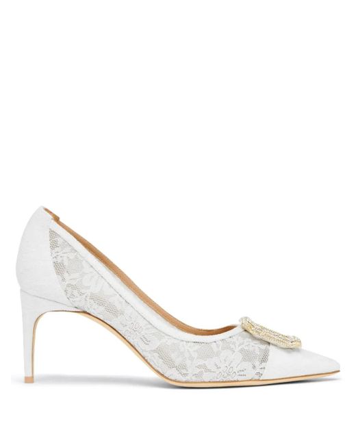 Zapatos Monroe con tacón de 70 mm Malone Souliers de color White