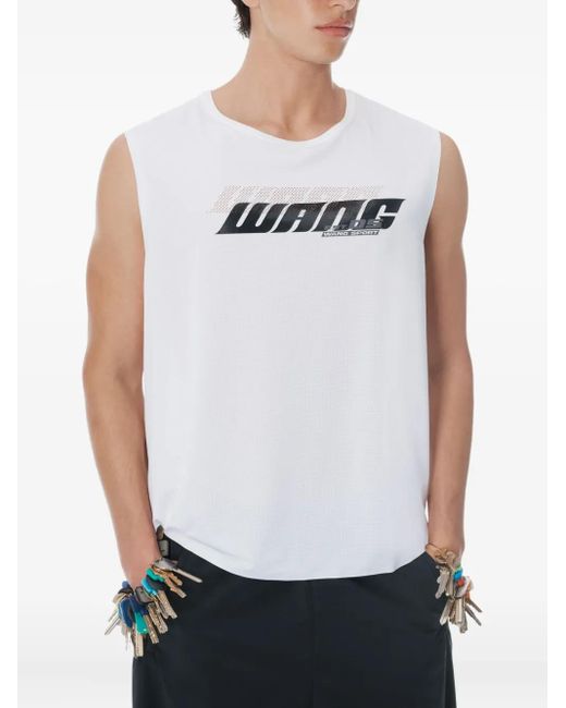 Alexander Wang White Laser-Cut Vest for men