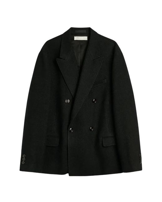 Our Legacy Black Halt Double-Breasted Blazer for men