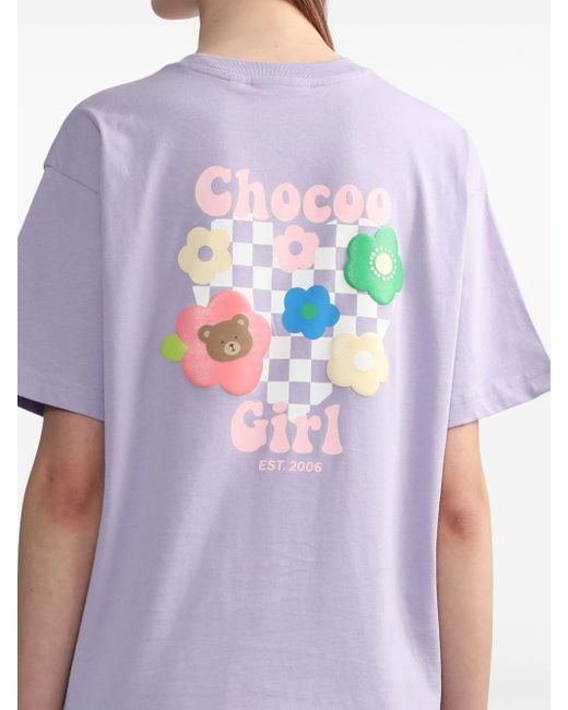 Chocoolate Purple Graphic-print T-shirt