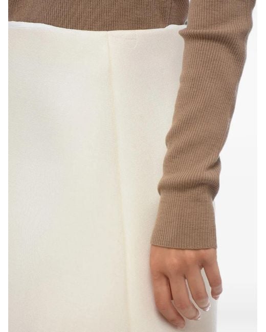 Neil Barrett White A-Line Mini Skirt