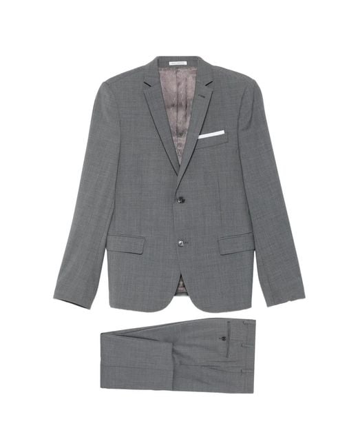 Daniele Alessandrini Gray Single-Breasted Tailored Suit for men