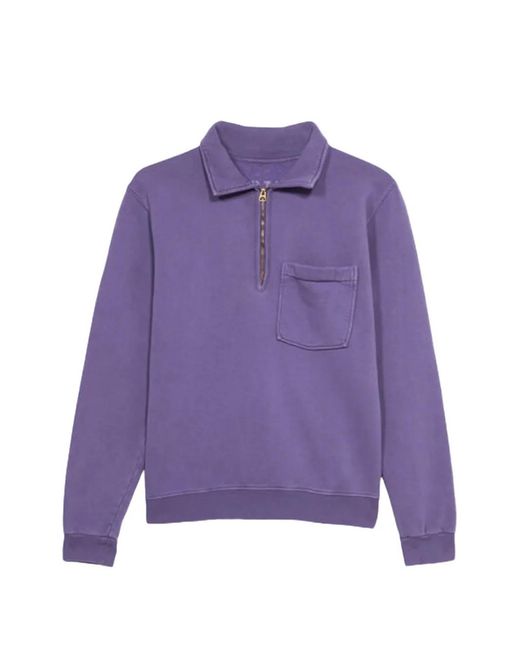 Fortela Purple Sweat À Col Zippé for men