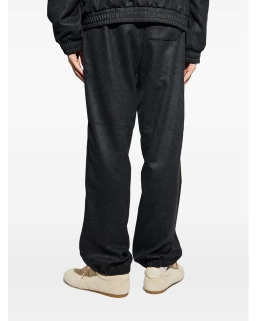 Fendi Black Zip-Detail Cashmere Track Pants for men