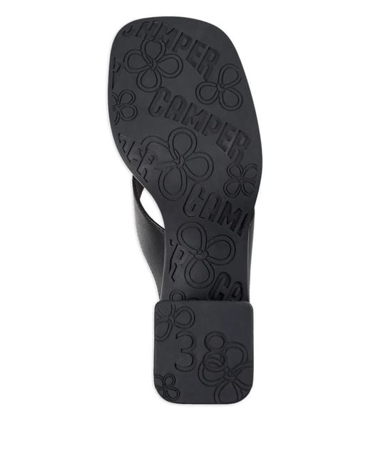 Camper White Kora Leather Sandals