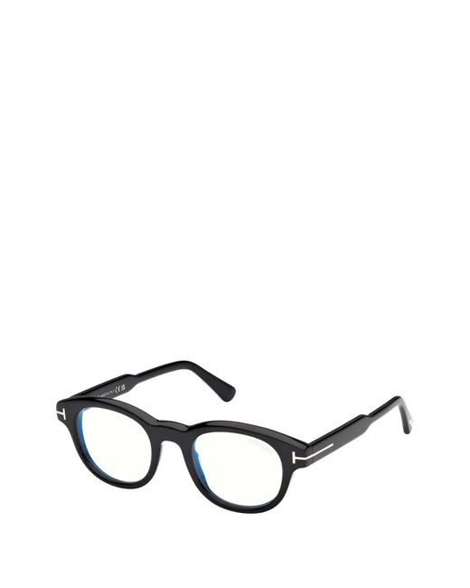 Tom Ford Black Round-Frame Glasses for men