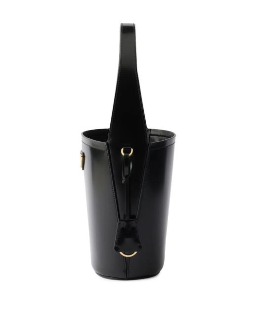 Prada Black Mini Leather Bucket Bag
