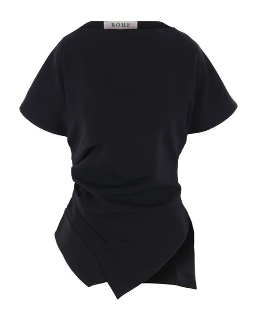 Haut Drapé À Design Asymétrique Rohe en coloris Black