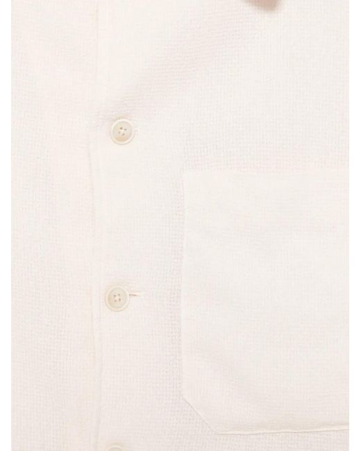 Barena White Button Pocket Shirt Jacket for men