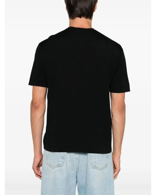 D4.0 Black Wool Sweater for men