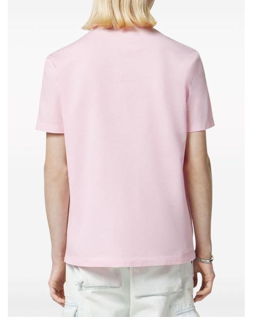 Versace Poloshirt mit Logo-Stickerei in Pink für Herren