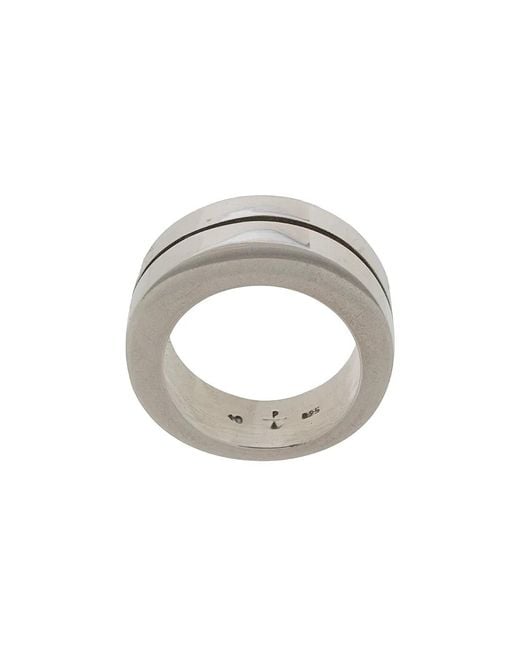 Parts Of 4 Metallic Crescent Crevice Band-Style Ring