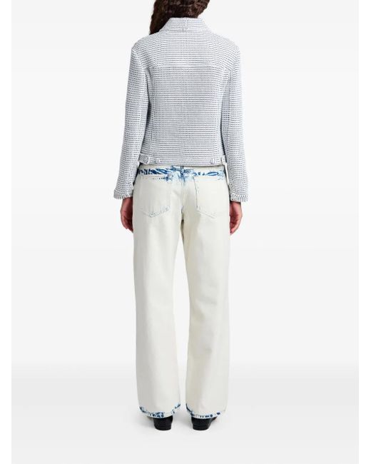 Proenza Schouler Blue Jacke mit strukturierter Tasche