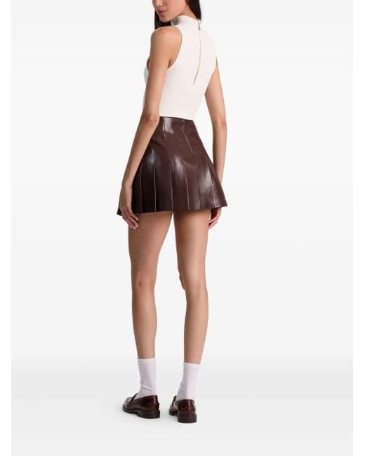 Alice + Olivia Carter Mini-Plooirok in het Brown