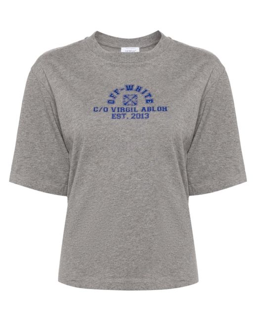T-shirt en coton à logo imprimé Off-White c/o Virgil Abloh en coloris Gray