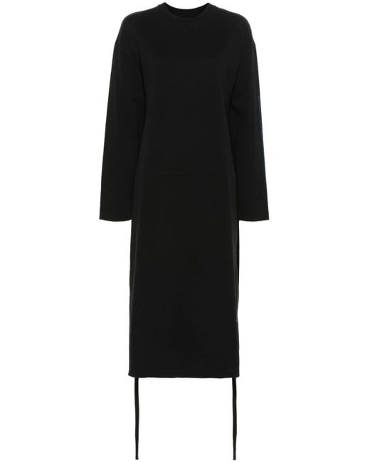 Robe mi-longue à logo imprimé MM6 by Maison Martin Margiela en coloris Black
