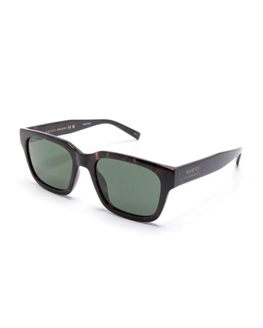 Gucci Green Square-Frame Sunglasses for men