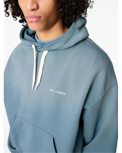 Axel Arigato Blue Logo-Embroidered Hoodie for men