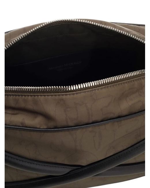 McQueen Green Messenger Bag for men