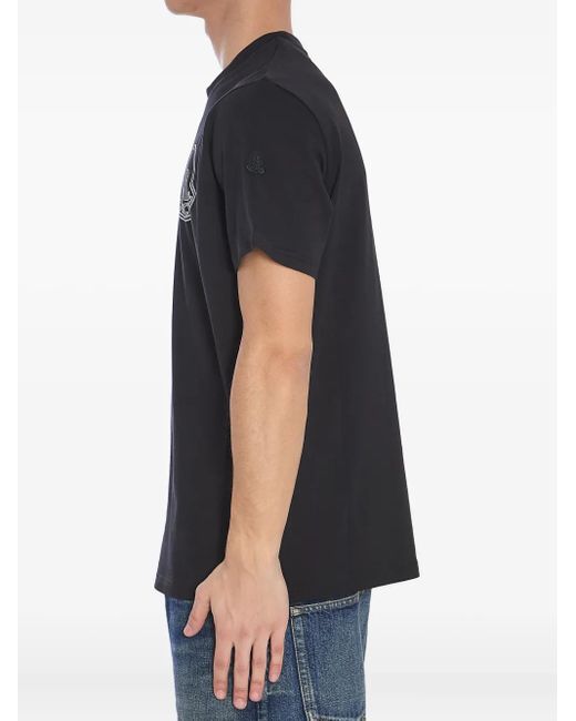 Moncler Black T-Shirts And Polos for men