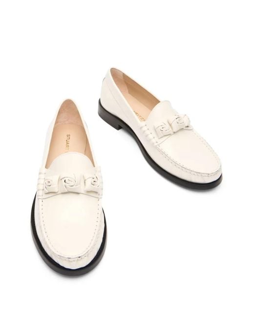 Stuart Weitzman Natural Leather Loafers