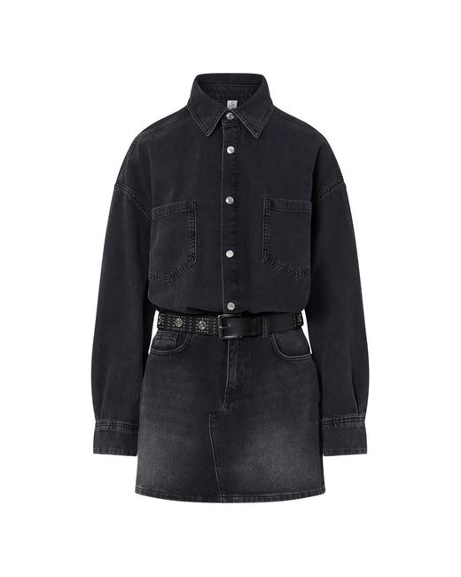 Liu Jo Blue Short Denim Dress With Belt