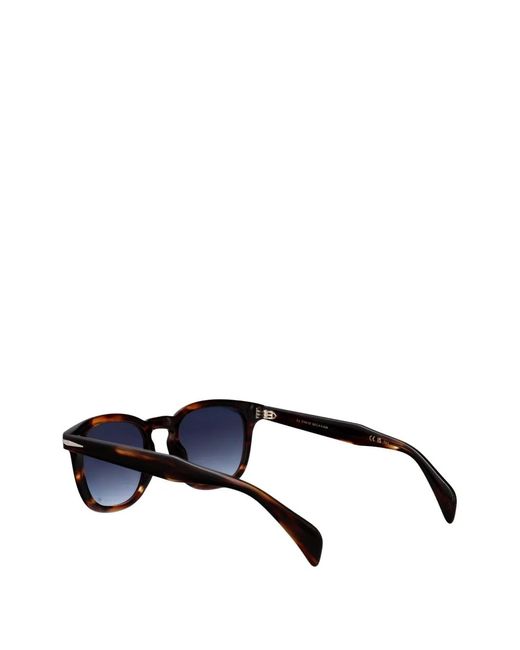 David Beckham Blue Round-Frame Sunglasses for men