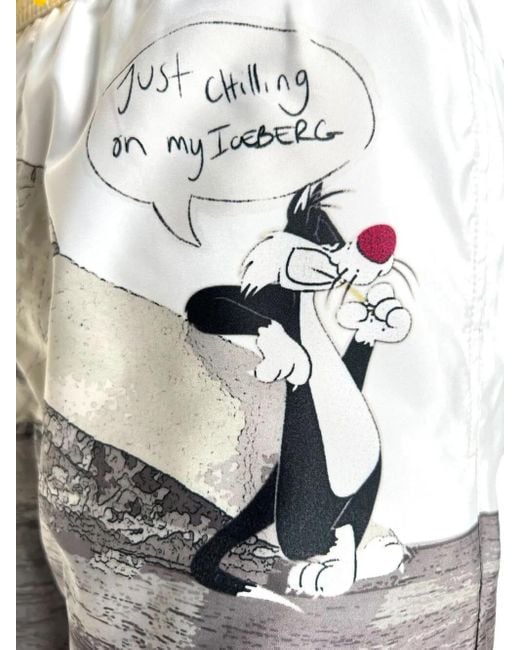 Iceberg Badeshorts Mit Bugs Bunny in Gray für Herren