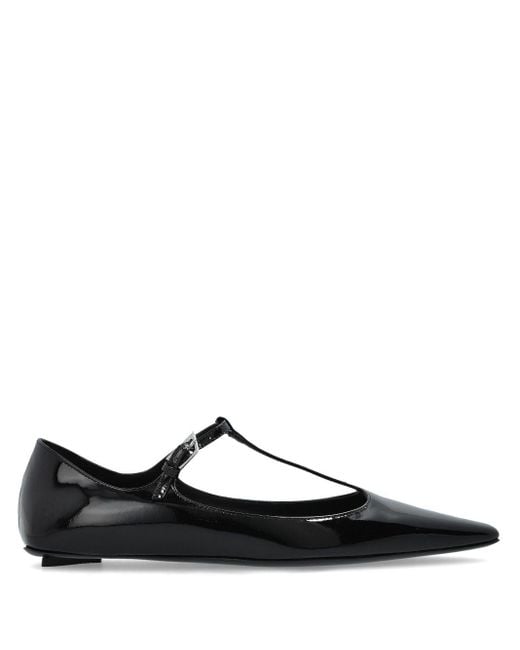 The Attico Black Juno Ballet Flats